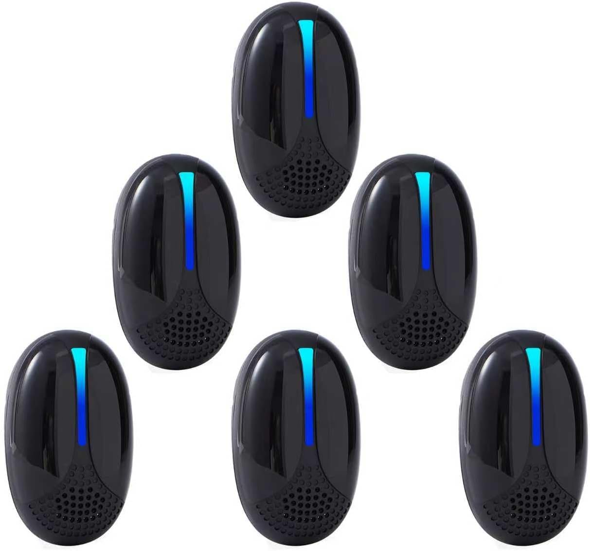 Photo 1 of 2026 Upgraded Ultrasonic Repeller Pest Indoor, Mouse Traps Repellent Insect Plug in, Pest Control Ant,Roach,Rodent, Mouse, Bugs, Mosquito, Spider, for Home, Office, Warehouse 6 Packs, Black
