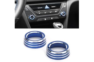 Akozon A/C Switch Knob Cover, 2pcs Car Air Conditioner Switch Knob Trim Climate Controller Knob Cover for 2015-2020