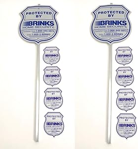 2 Authentic Reflective Home Security Signs and 8 Refective Stickers