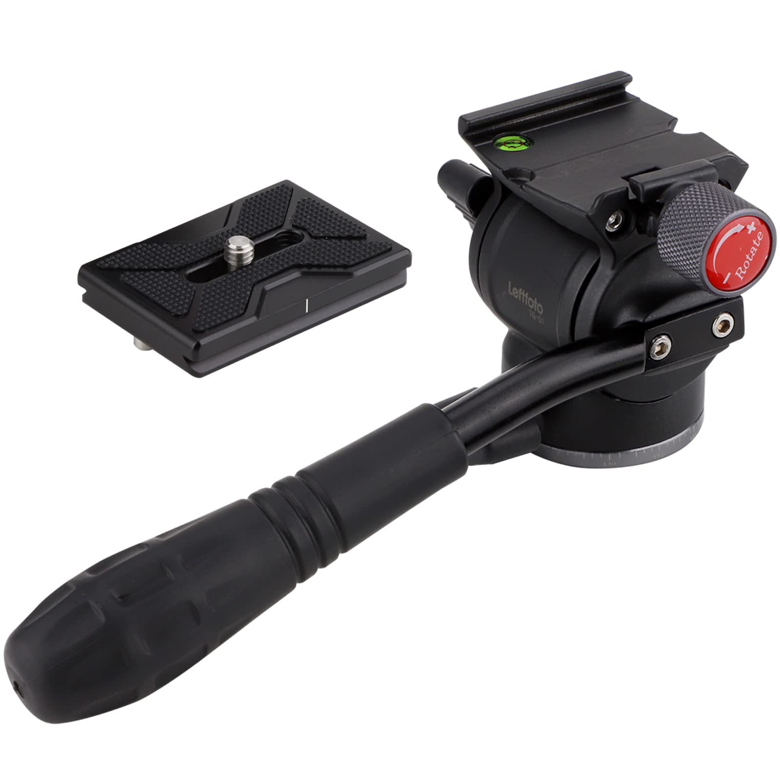 LEFTFOTO Mini Tripod Fluid Head,2 Way Fluid Head with Arca System Quick Release Plate,for DSLR Cameras and Video Cameras