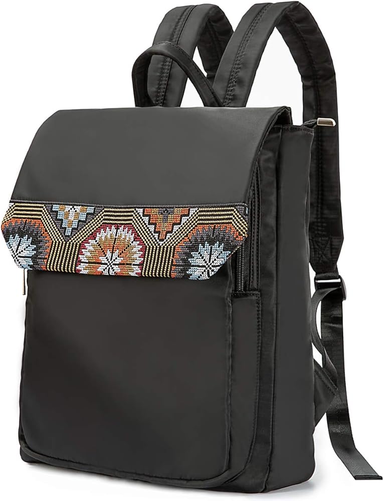 embroidered laptop backpack