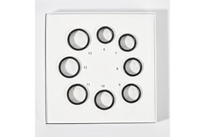 REWSX Smart Health Ring for Women Men, Fitness Tracker Ring with Heart Rate, Blood Oxygen, Sleep Tracker, Step Tracker, No Subscription Fee, IP68 Waterproof Smart Ring for iPhone & Android (Sizing Kit Only)