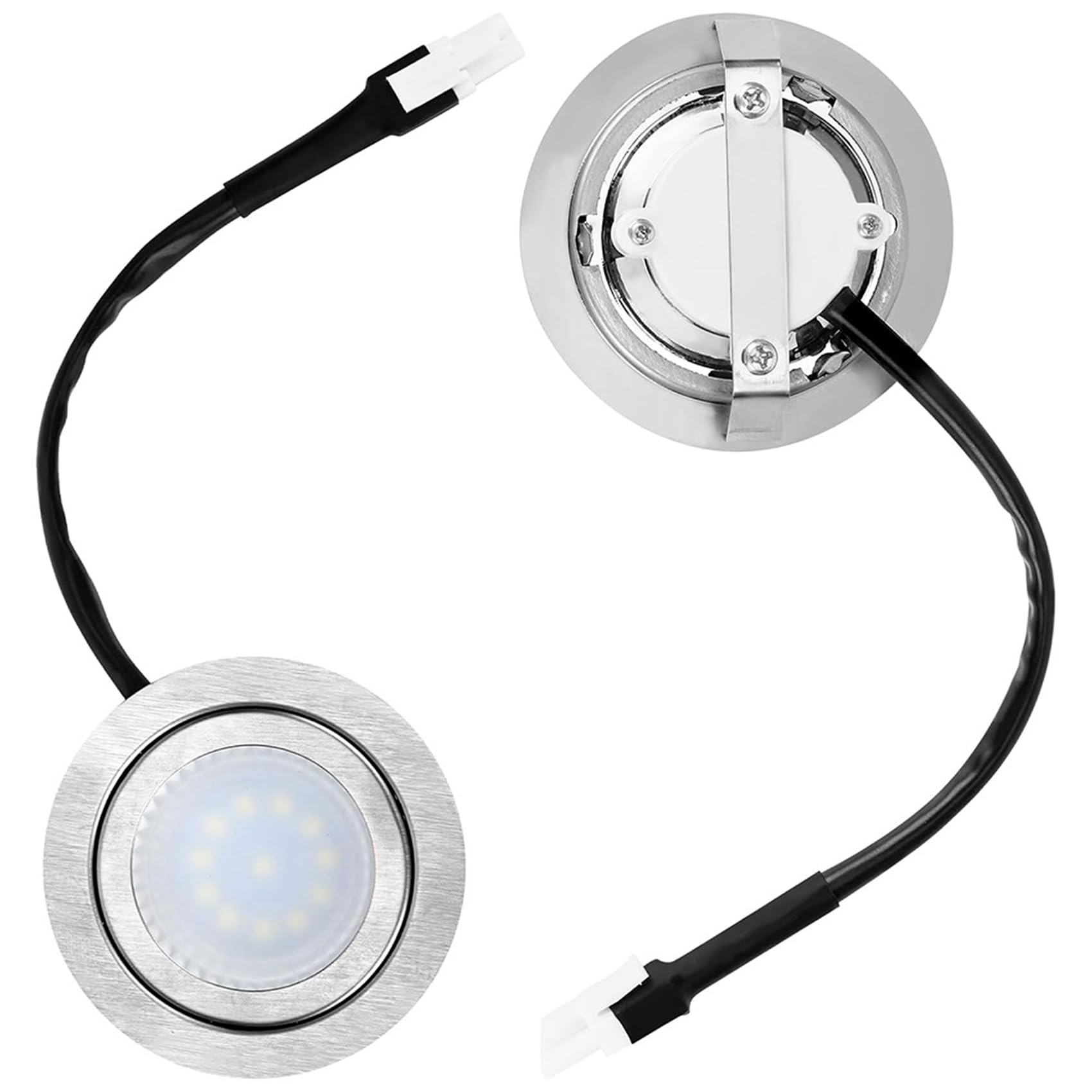 omolly 2pcs Range Hood Light Bulbs, Stainless Steel Range Hood LED Light Replacement Recessed Kitchen Range Hood Light
