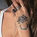 Onyx Black Temporary Tattoos - Henna Temporary Tattoos - Tattoos For Women - Designs Include Armbands, Hamsa, and More