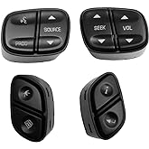 JOYTUTUS Steering Wheel Radio Control Switch Buttons fits Silverado Sierra 2003-2007, Trailblazer &amp; Envoy 2004-2009, Tahoe &amp; Yukon 2003-2006, Replaces OE# 21997738, 21997739, 1999442, 1999443
