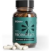 BIOMA Probiotics - Digestive Health Probiotic - Gut Support for Men & Women with Xylooligosaccharides, Tributyrin & Bifidobacterium - Vegan & Gluten Free - 60 Delayed-Release Capsules (30-Day Supply)