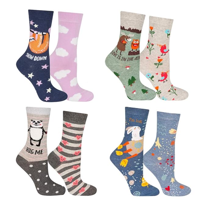 soxo 8 Paar Damen Socken mit Muster | Mehrfarbige, Bunte Socken für Jede Stimmung | Schöne ...