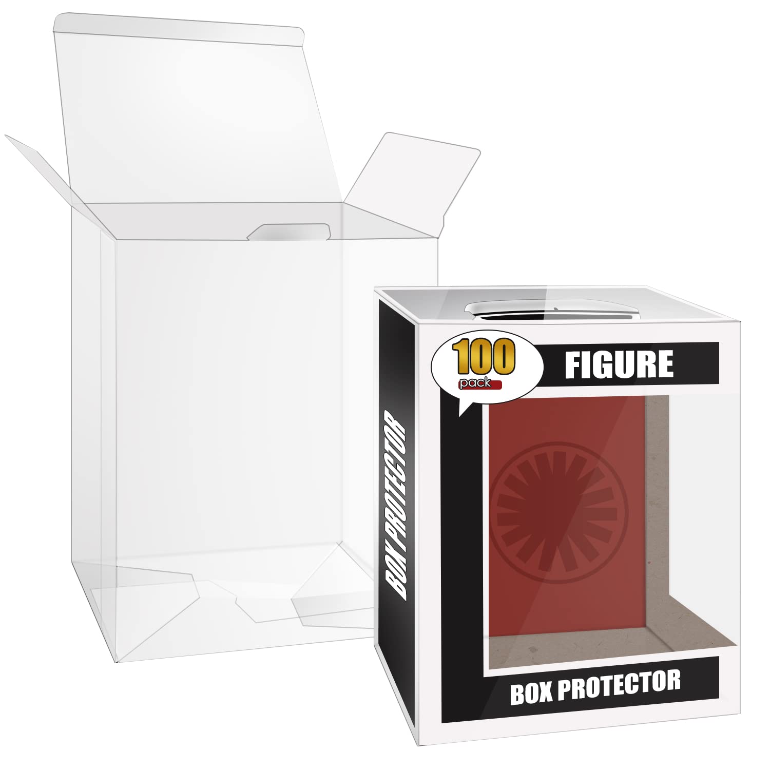 Photo 1 of 100 Pack Clear Protectors Case Compatible with Funko, 4" Pop Figures, Strong Thick Plastic Protectors