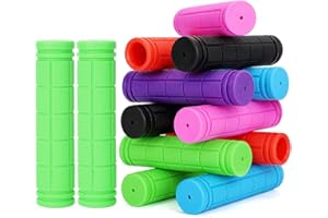 KUTRICK Bike Handle Grips - Bicycle Handlebar Grips 22.2mm for MTB with No-Slip Pattern | 120mm Soft MTB Grips for Adults Kids Boys Girls Balance Bike Grips Kick Scooter Tricycle Grips