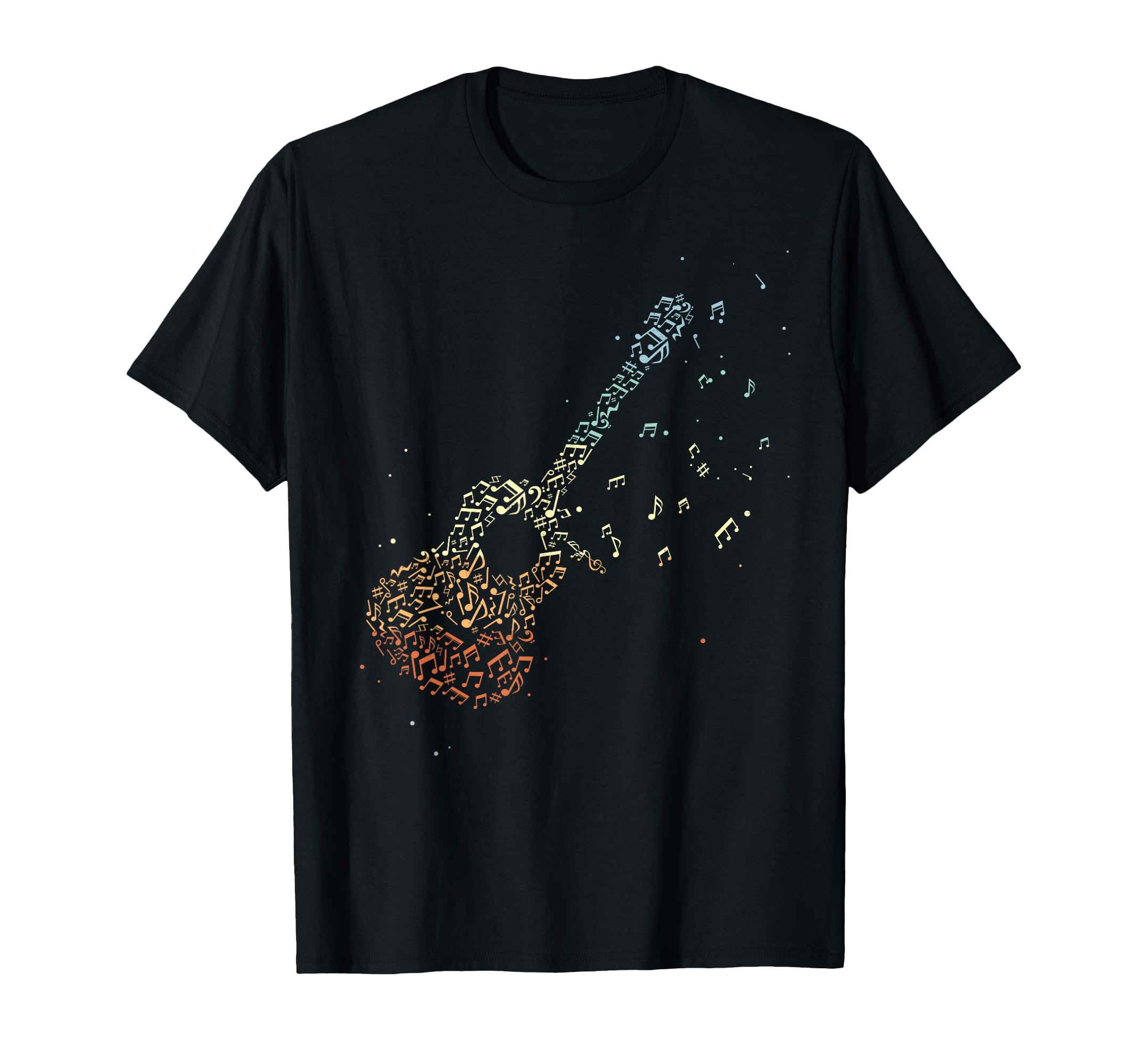 Photo 1 of Guitar Gifts Men Music Notes Guitarist Musician Music Lover T-Shirt