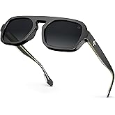 VISOONE Aviator Trendy Sunglasses for Women Men 70s Flat Top Large Retro Fashion Shades Jane