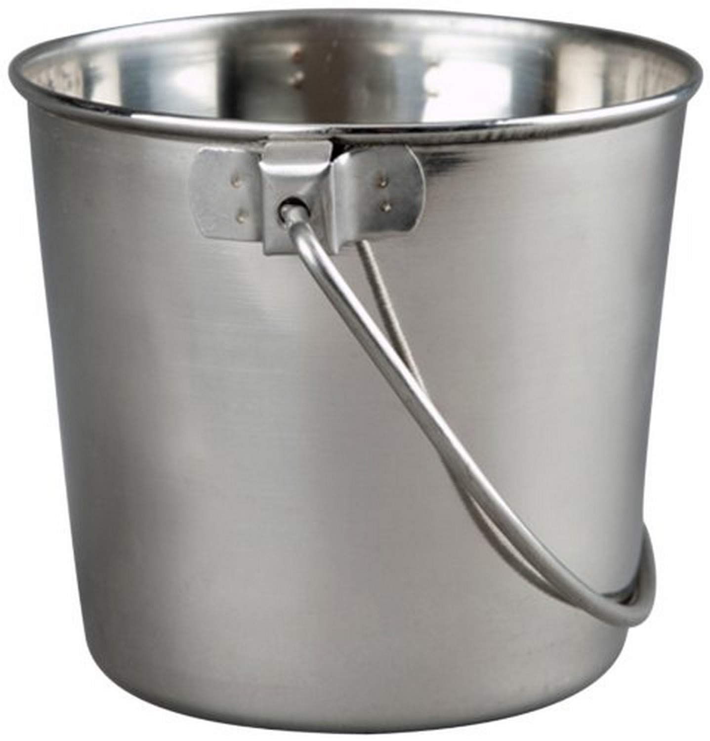Advance Pet Products Heavy Stainless Steel Round Bucket, 1 Quart