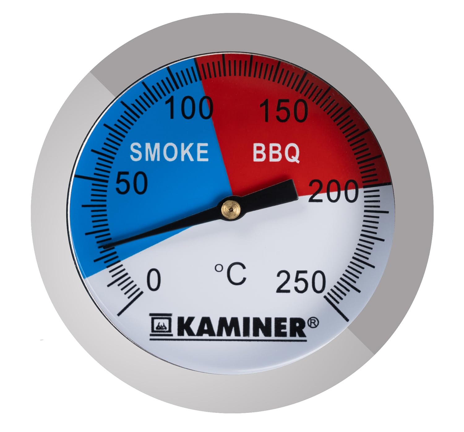Barbecue thermometer, stainless steel BBQ smoker gas grill, 250° C, # 1881