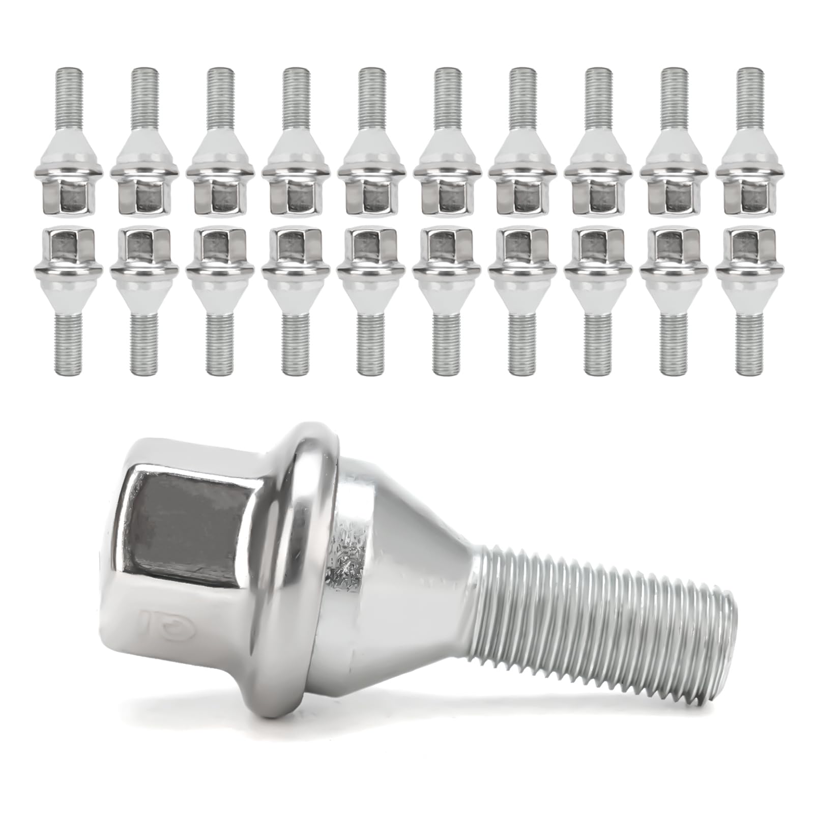 Photo 1 of 20pcs Wheel Lug Bolts M12x1.25 for 2014-2022 Jeep Cherokee, Upgrade 19mm Hex Length 28mm, Replace# 611-005 Compatible with Dodge Dart, Compass, Renegade, Chrysler
