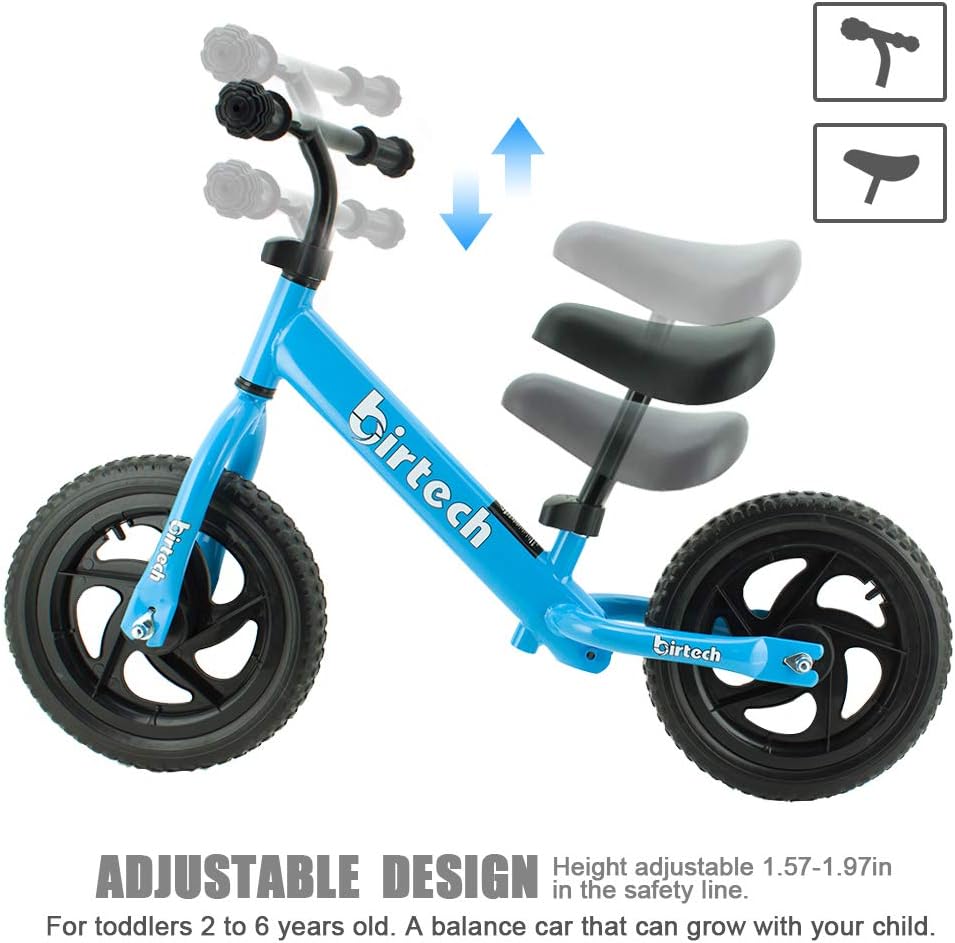 Hadwin Balance Bike for Boys Girls 12’’ Carbon Steel Frame No Pedal Walking Balance Bike Training Bicycle for 2 3 4 5 6 Years Old Kids and Toddlers - Image 5