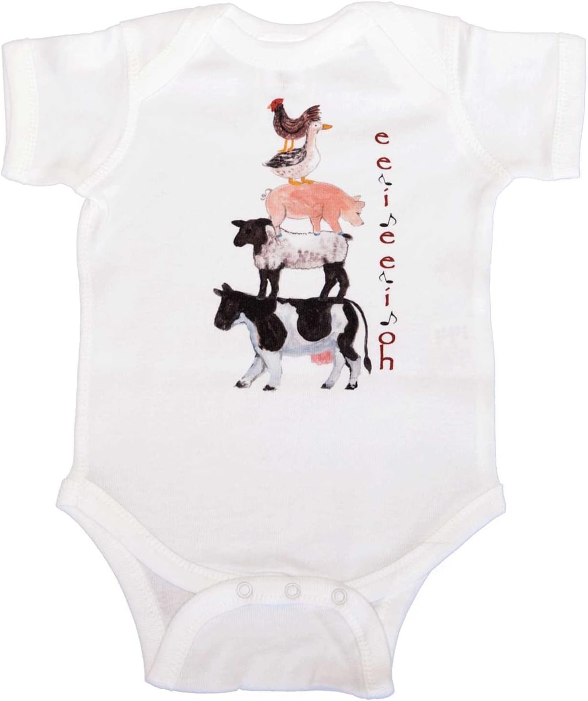 Unisex Baby Bodysuit Farm Animals