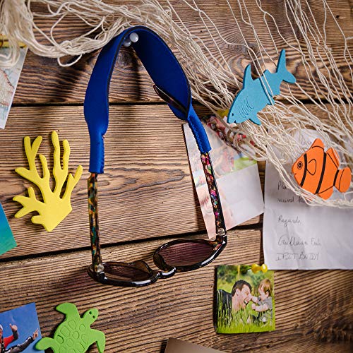 Baby Glasses and Sunglasses Strap 2pk | Active Kids with Bonus Stickers (Blue + Black)
