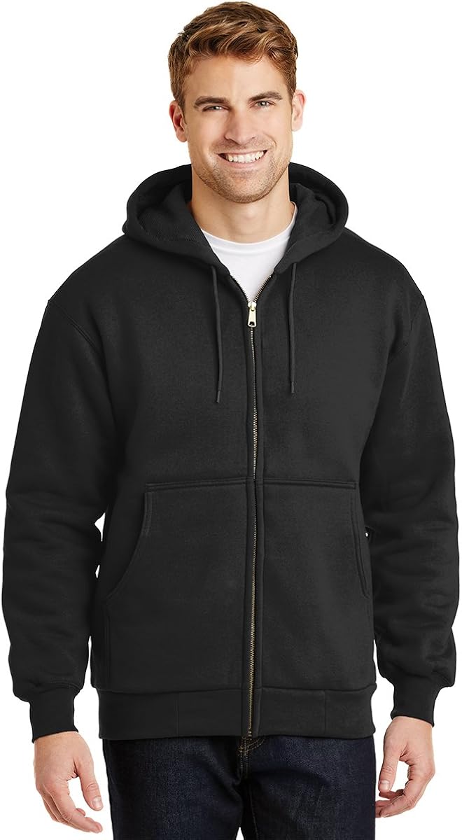 Heavyweight thermal lined hooded sweatshirt Clearance