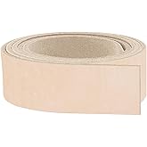 ELW Leather Blank Belt 11-12 oz (4.4-5mm) Thickness - Size 1-1/2"x50" (3.81x127cm) Cowhide Vegetable Tanned, Full Grain Strip, Strap, Ideal for DIY Belt, Tooling, Crafting & Stamping
