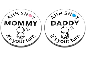 DELUJOUBERST Baby Decision Coin for New Mom Dad Baby Pregnancy Gifts Parent to Be Gifts for Women Men Christmas Stocking Stuffer Birthday Gift for Newborn Boy Girl First Time Fathers Mothers Day Gift Double-Sided