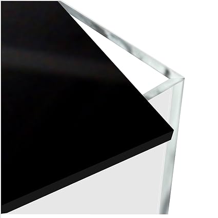 HOKU Holzhäuser Kunststofftechnik Plexiglas-würfel mit Deckel oder Boden in schwarz Grösse : 15cm x 15cm x 15cm Box, Acryl/Pl