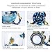 Kpcuisite Tea Cup Glass Coffee Mugs Birthday Gifts For Women,Mothers,Wife, Daughter,Sister,Friends,with Spoon Beautiful Rose Flower Butterfly (Blue x)