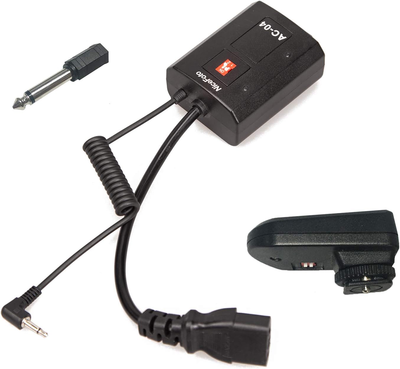 HWASTUDIO 4 channel Wireless Studio Flash Trigger FM (Transmitter + Receiver) Set for DSLR, black