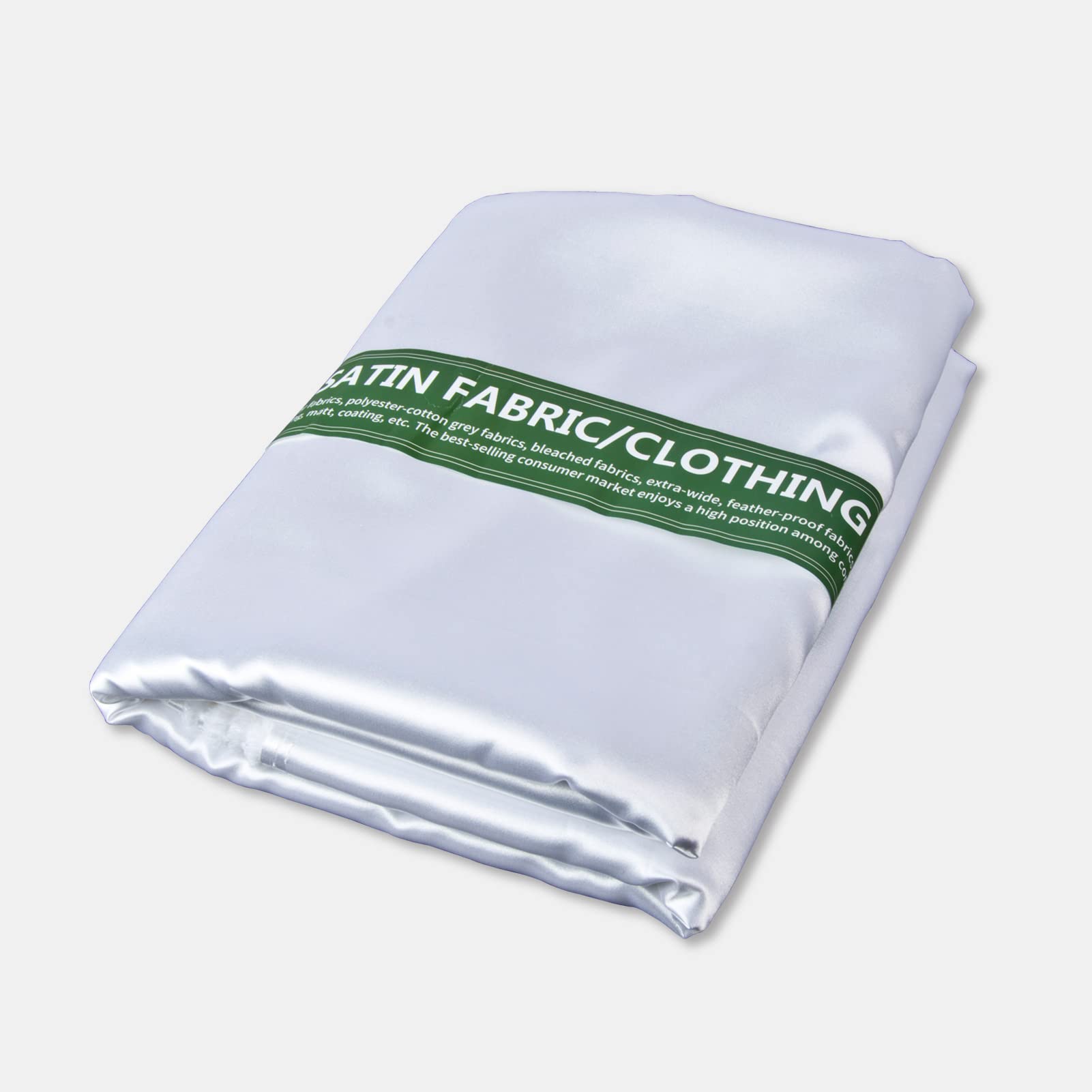 White Charmeuse Satin Fabric 5 Yards Clothing Polyester Bridal Solid Silky Satin Fabric by The Yard 60