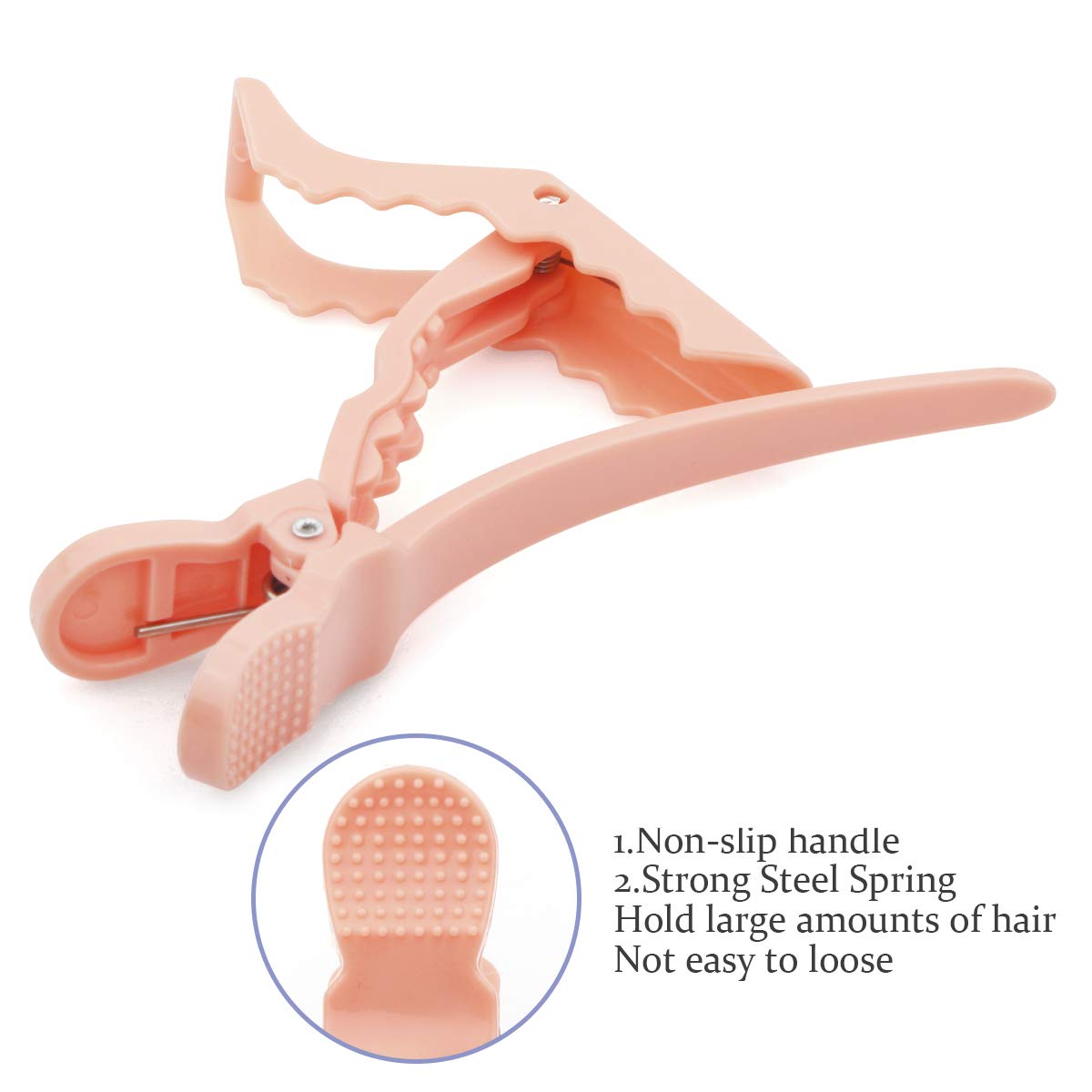 GLAMFIELDS 12 pcs Alligator Hair Clips for Styling Sectioning, Non-slip Grip Clips for Hair Cutting, Durable Women Professional Plastic Salon Hairclip with Wide Teeth & Double-Hinged Design: Beauty