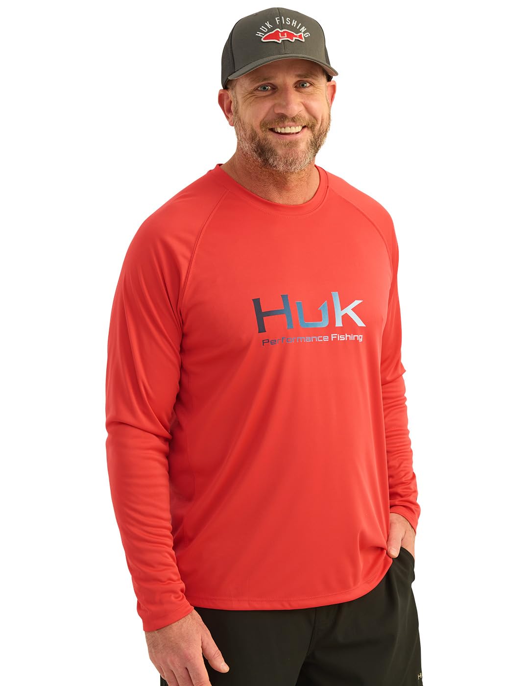 HUK - Mens Pursuit Vented Long Sleeve Shirt, +30 UPF Fishing Shirt, Channel Marker, XX-Large Image