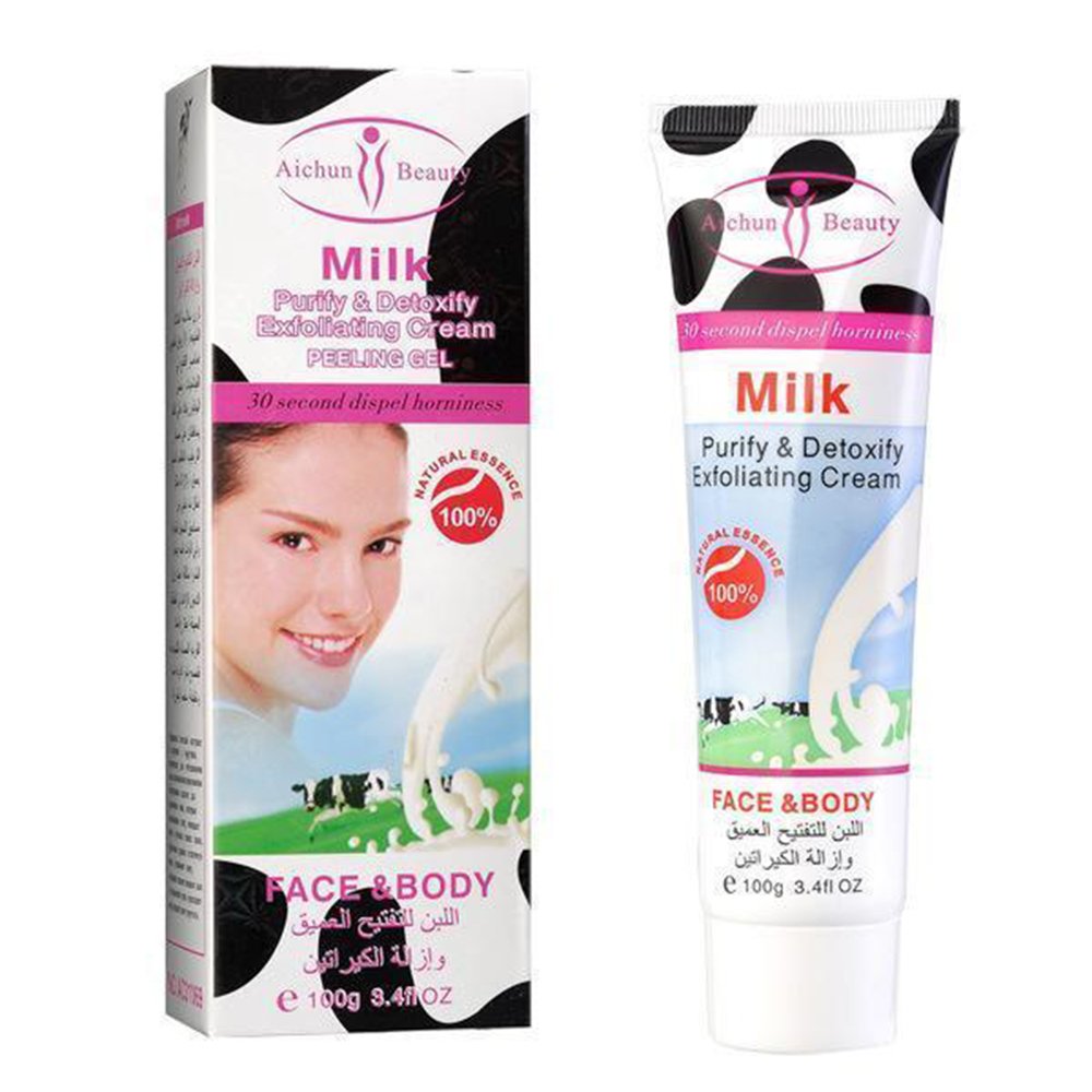 Aichun Beauty Milk Exfoliating Dead Skin Facial Purify Body Cleaning Peeling Gel Cream 100g (MILK)