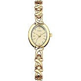 findtime Gold Watches for Women Vintage Watch Bracelet Womens Dainty Gold Watch Wrist Watches for Women with Fold-Over Clasp