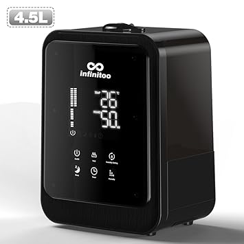 Luftbefeuchter, Luftbefeuchter Baby infinitoo 4,5L Smart Raumbefeuchter Ultraschall | Abschaltautomatik Diffusor Humidifier m