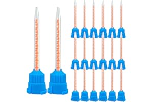 THINKPRICE Dental Mixing Tips for Dental Impression Temp Crowns Material Mix, 10:1 Ratio, Blue-Orange