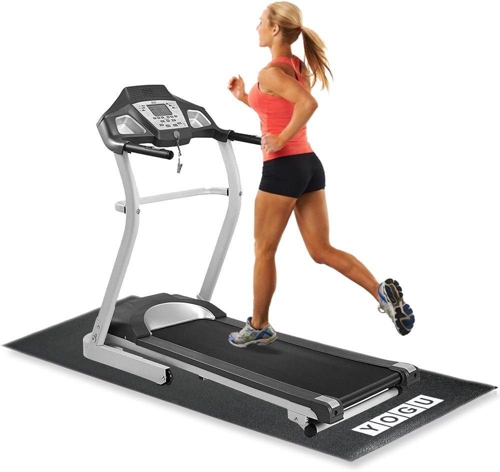 YOGU Exercise Equipment Treadmill Mat Heavy Duty Thin Strong Home Gym Protective Flooring Mat 2.5 x 6 Feet … (Thick) : Sports & Outdoors
