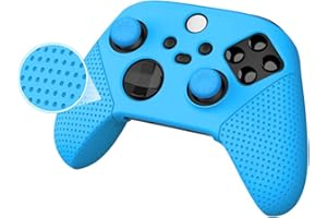 ECHZOVE Xbox Series X/S Controller Silicone Cover Case, Rubber Skin for Xbox Series X/S Controller with Thumb Grips - Blue