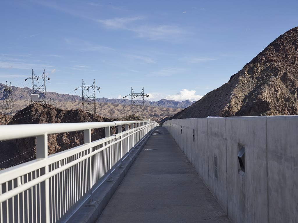 18 x 24 Ready to Hang Canvas Wrap of Pedestrian Walkway on The 2010 Mike O'Callaghan-Pat Tillman Memorial Bridge Past The Massive Hoover Dam Like The Dam The Bridge which primarily m07 2018 Highsmith
