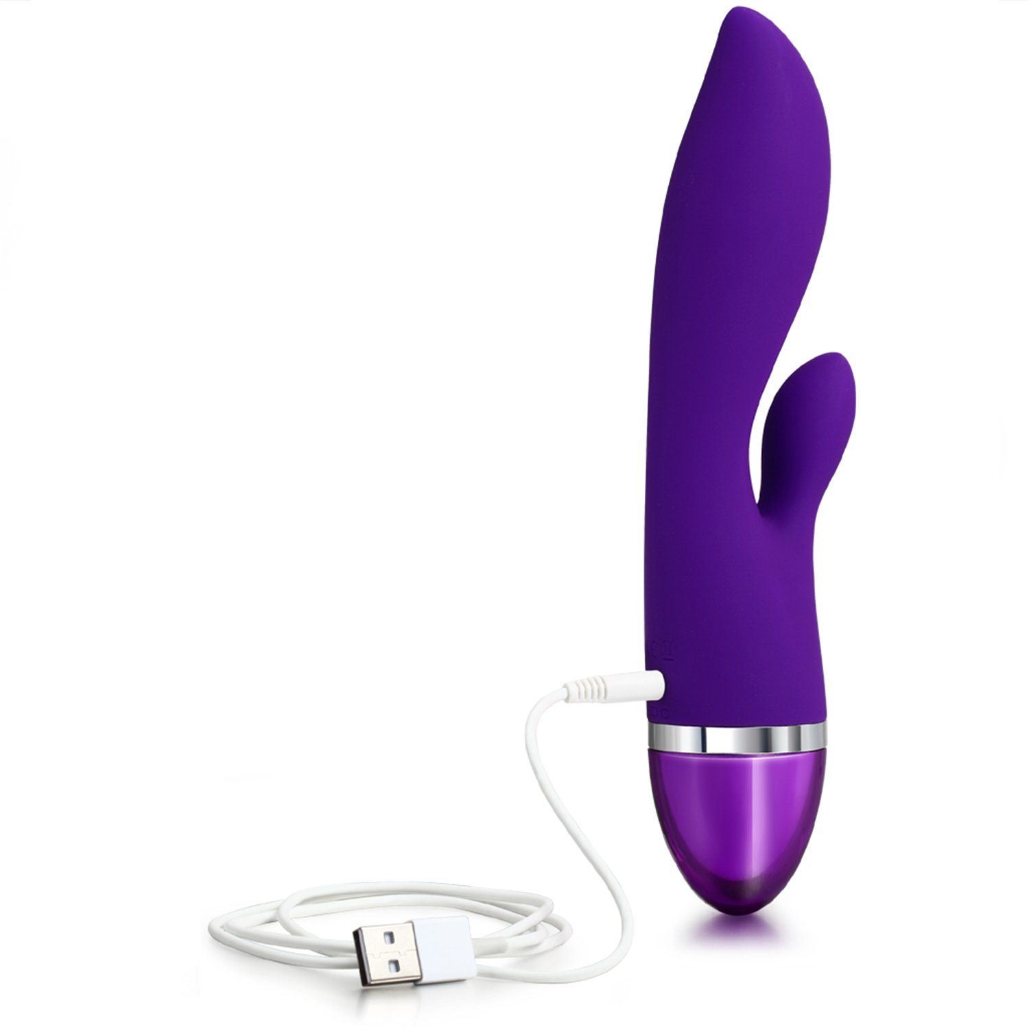 APRIL 14TH Vibrating G-spot Vibrator - Vagina and Clitoris Stimulation Rabbit Massager - Cordless Rechargeable Massager For Women - Waterproof & Silicone - Quiet Yet Powerful - Purple
