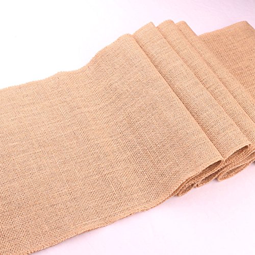 Alician 30X275CM Vintage Lace Jute Table Runner Burlap Party Supplies Wedding Festival Decoration Chair Runner 30275cm A Style