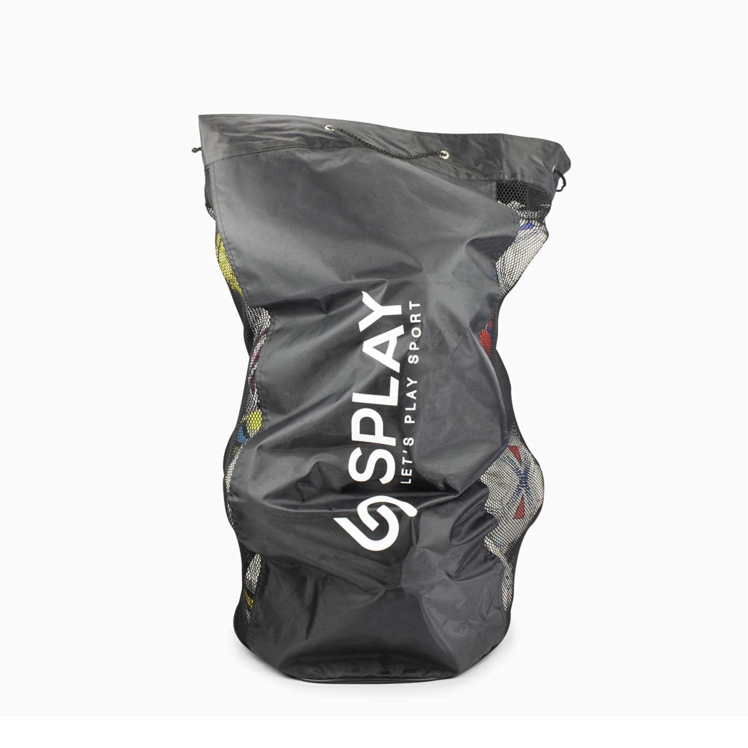 Splay Ball Carry Mesh Bag | Highly Durable | Drawstring Closure and Breathable Design | Made from Matt Polyester Material Can Hold Up to 20 Size-5 Footballs Extra Large Jumbo Size Rugby Soccer Strap