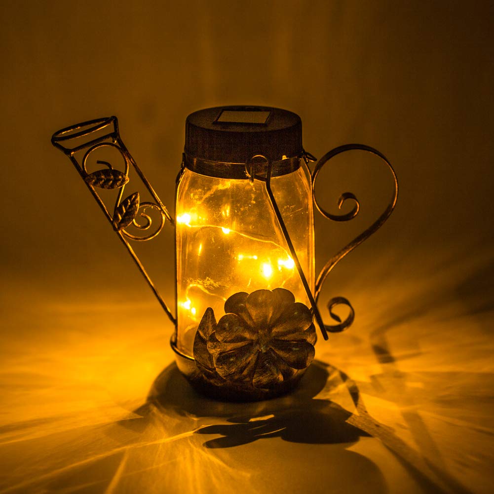 Solar Lantern Outdoor Garden Hanging Lantern Waterproof Solar Table Lamp Lights Warm White for Patio Yard Lawn Party Lanscape Decoration