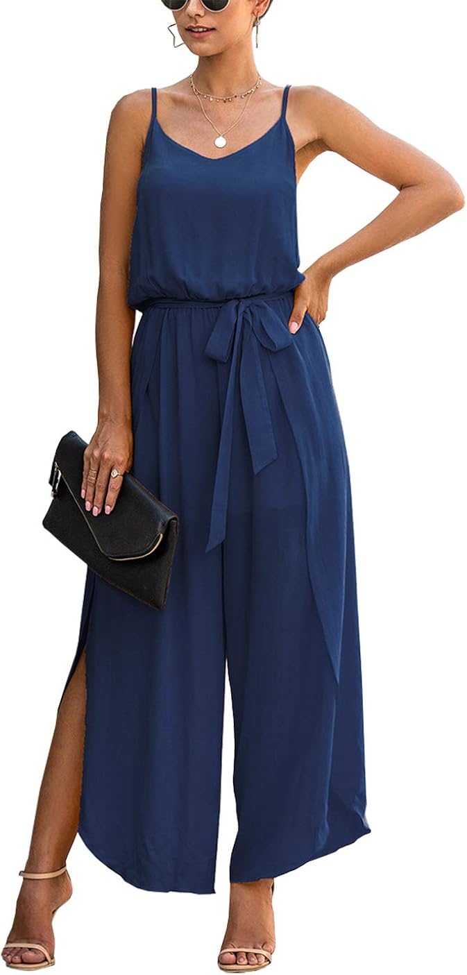 Spaghetti neck long jumpsuit Clearance