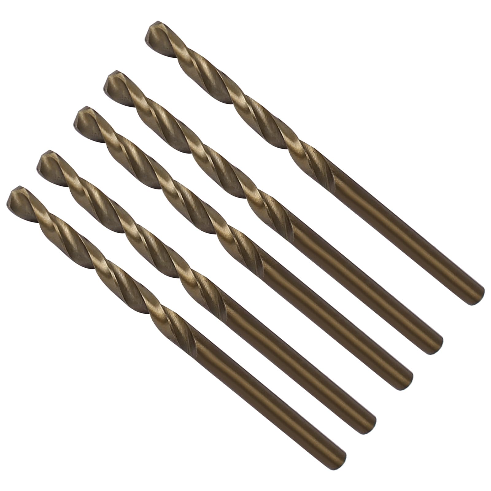 CoCud High Speed Steel Cobalt Twist Drill Bits, 3.1mm Diameter 60mm Length, Straight Twist Jobber Drill Bit - (Applications: for Metal Woodwork Plastic Aluminum), 5Pieces