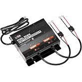 LiTime 2-Bank 12V &amp; 36V 10A Lithium Battery Charger, IP65 Waterproof, AC-DC | For 12.8V/38.4V LiFePO4 Batteries, Adjustable Voltage &amp; LED Indicator with Smart Charging for Marine, Boat, Golf Cart &amp; RV