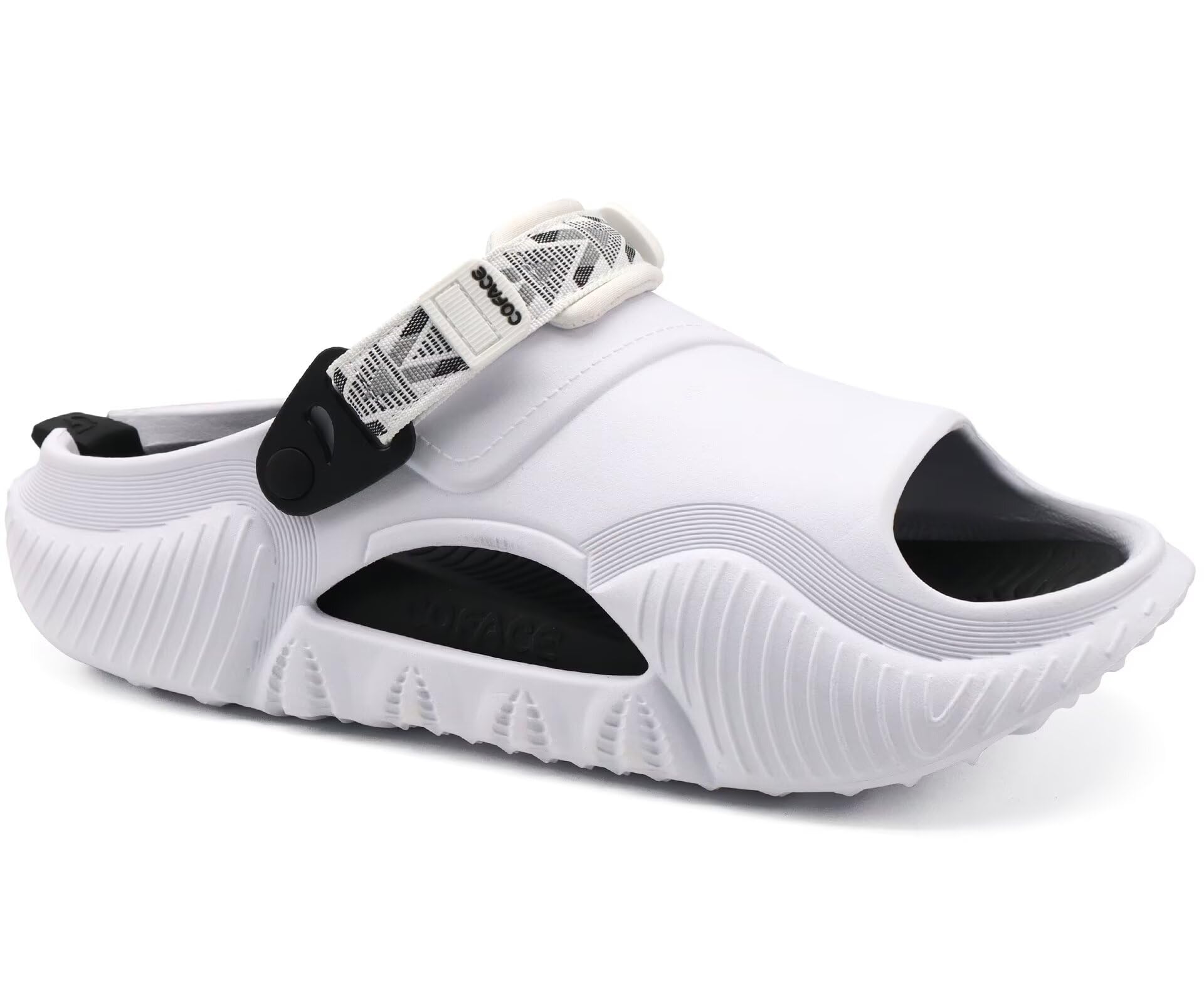 Photo 1 of COFACE Mens Clogs with Arch Support Orthopedic Sandals for Men Orthotic 2025 Recovery Mules Man Plantar Fasciitis Summer Casual WhiteBlack Size 9