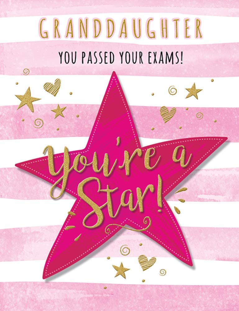 Piccadilly Greetings Modern Occasion Card Congratulations Exam Granddaughter - 8 x 6 inches