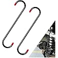 2PCS Brake Caliper Hanger, Caliper Hangers Hooks with Rubber Tips, Durable Steel, Rust-Proof Automotive Brake Tools for Braking, Axle, Suspension(Black)