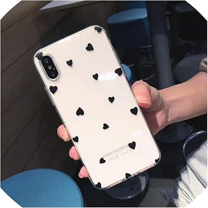 Amazon Co Jp かわいい漫画の波のポイントクリアソフトラブハート Iphone 6 6s 7 8 Plus X Xr Xs Max 電話ケース Iphone X用 Tpu For Iphone Xs Max 家電 カメラ