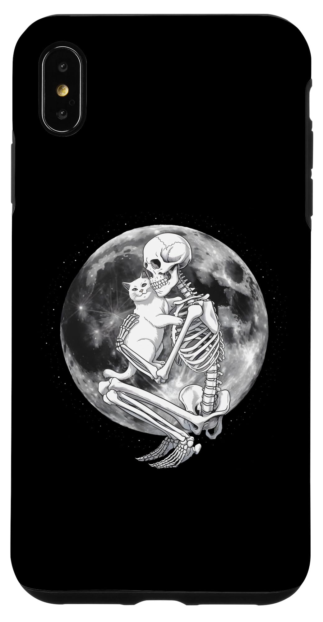 iPhone XS Max Skeleton Cat Skull Kitty Cute Goth Halloween Men Women Kids Case