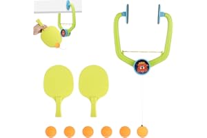 Door Ping Pong Game Set, Hanging Table Tennis Trainer with 2 Paddle Rackets & 6 Balls Portable Adjustable Ping Pong Doorway G
